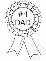 Dad Number Rosette Fathers Coloring Ribbon Father Coloringpage Eu sketch template