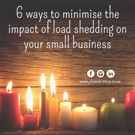 ways  minimise  impact  load shedding   small business jbs advisory