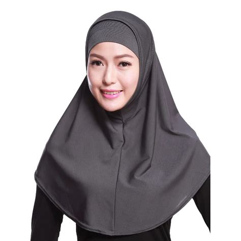 women muslim scarf solid head coverings hijab caps abaya headscarves