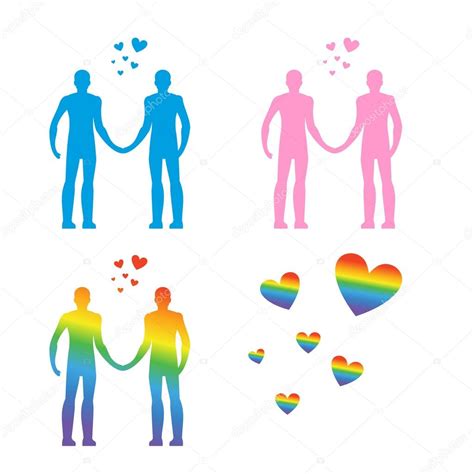 lgbt silhouettes same sex love gays and lesbians blue and pin