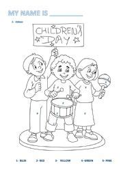 childrens day worksheets