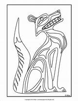 Totem Coloring Pages Drawing Wolf Getdrawings sketch template