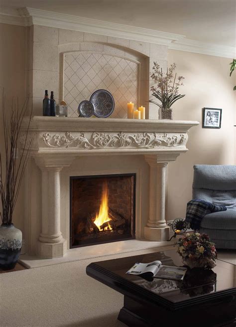 country chic ideas   fireplace