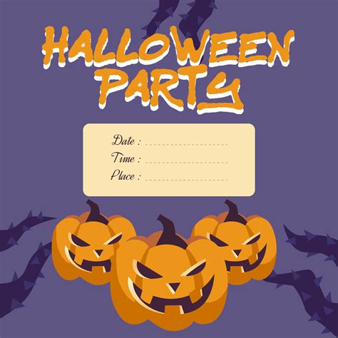 halloween birthday party printable invitation templates