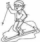 Coloring Skiing Pages Books Printable Popular sketch template