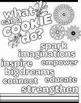 Scout Coloring Girl Pages Cookies Brownie Cookie Guide Colouring Scouts Abc Daisy Search Badges Gs Visit Booth Activities sketch template