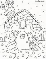 Christmas Coloring Pages Doodles Gingerbread House Doodle Colouring Clipart December Color Link Printables Alley Printable Celebration Popular Classroom Library Getcolorings sketch template