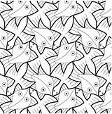 Escher Coloring Pages Mc Printable Per Template Animali Con sketch template