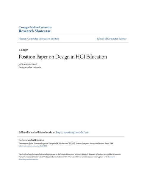position paper    purpose  education  statement