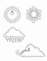 Weather Coloring Pages Kids Seasons Preschool Printable Four Drawing Rain Clipart Colouring Kindergarten Stratus Sheets Clouds Color Cloud Book Getdrawings sketch template