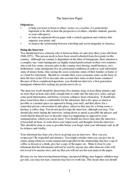 interview paper  interview essay introduction paragraph