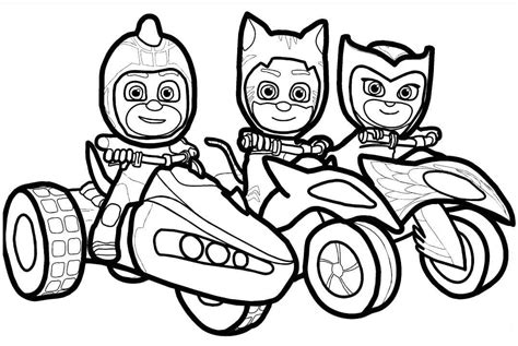 pjmasks team coloring page  printable coloring pages  kids
