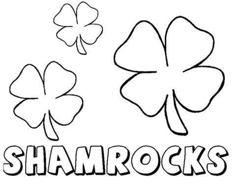 printable shamrock coloring pages everfreecoloringcom