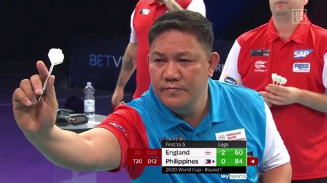 pdc world cup  darts  england philippines youtube
