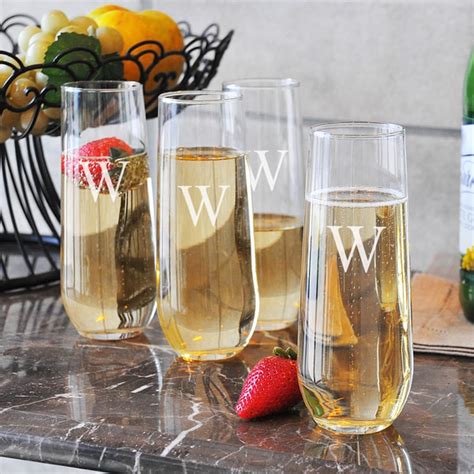 personalized stemless champagne flutes set    overstockcom shopping big