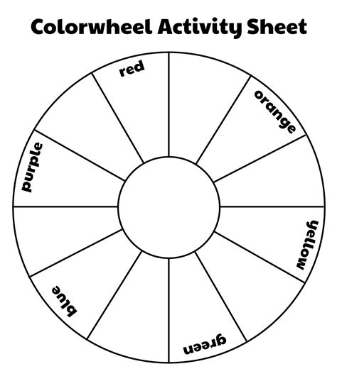 blank color wheel color wheel worksheet color wheel art color wheel