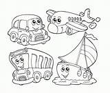 Coloring Transportation Pages Air Popular Preschool sketch template