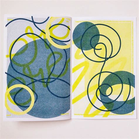 encounters  zine  color risograph printed zine abstract prints