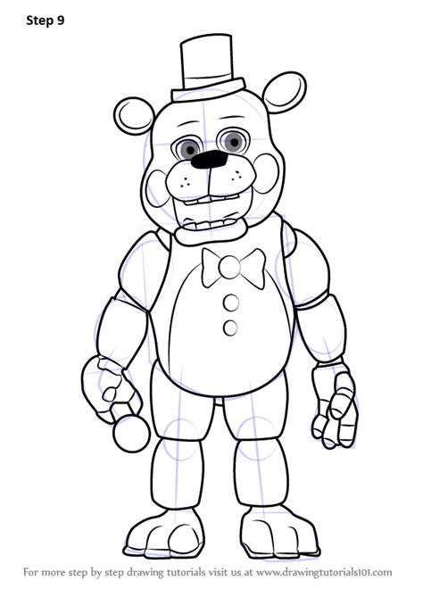 learn how to draw toy freddy fazbear from five nights at