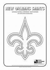 Coloring Pages Orleans Saints Nfl Teams Logos Football Cool American sketch template