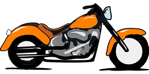 motorcycle cartoon motorbike  vector graphic  pixabay