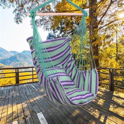 zimtown swing hammock chair seat indoor outdoor garden hanging rope walmartcom walmartcom