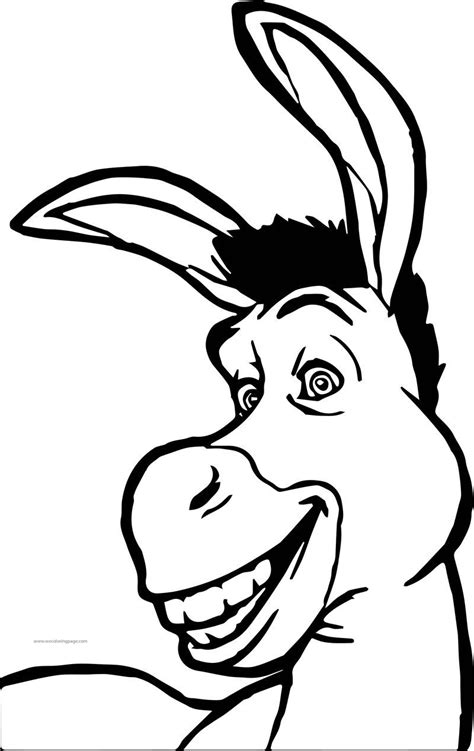 shrek donkey face coloring page donkey drawing shrek donkey drawings