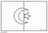 Algeria Flag Coloring Pages Printable Edupics Large sketch template