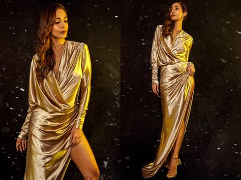 Malaika Aroras Thigh High Slit Gown Is The Hottest New Year Party