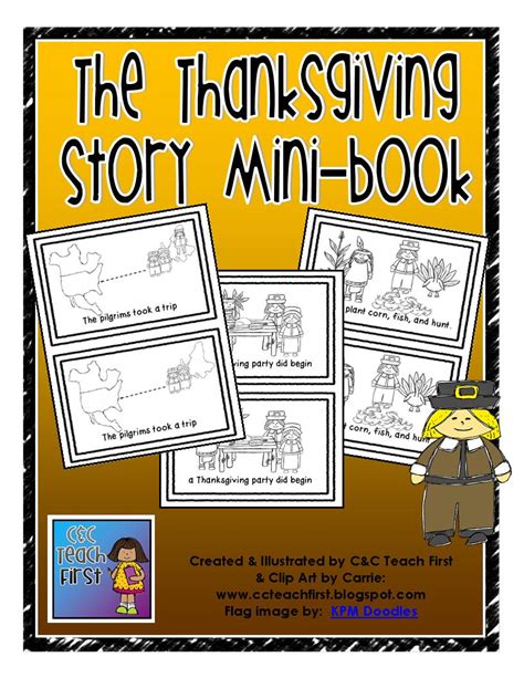 clip art  carrie teaching   thanksgiving story mini book