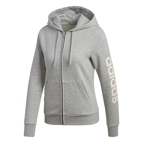 womens hoodie adidas essentials linear fleece