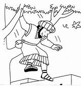 Zacchaeus Coloring Kids Library Clipart Clip sketch template