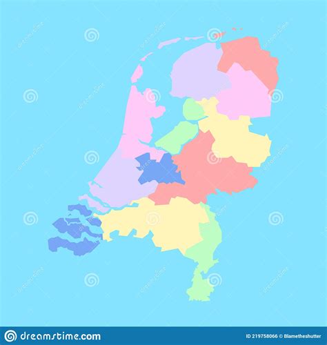 vectorkaart van nederland nederland voor studie vector illustratie illustration  nederland