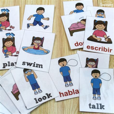 printable spanish verb flashcards  printable