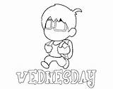 Wednesday Coloring Coloringcrew Print sketch template