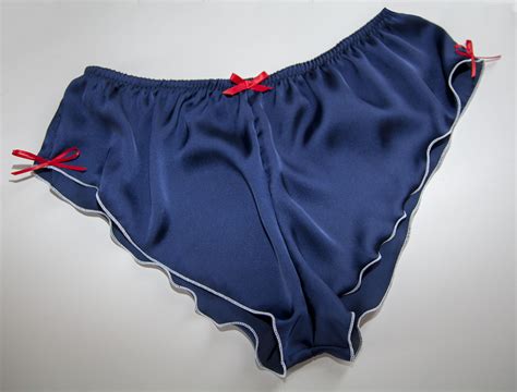 Mini Silky Satin French Knickers Brit Edition Blue White Red