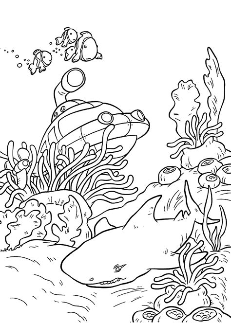 underwater coloring pages    print