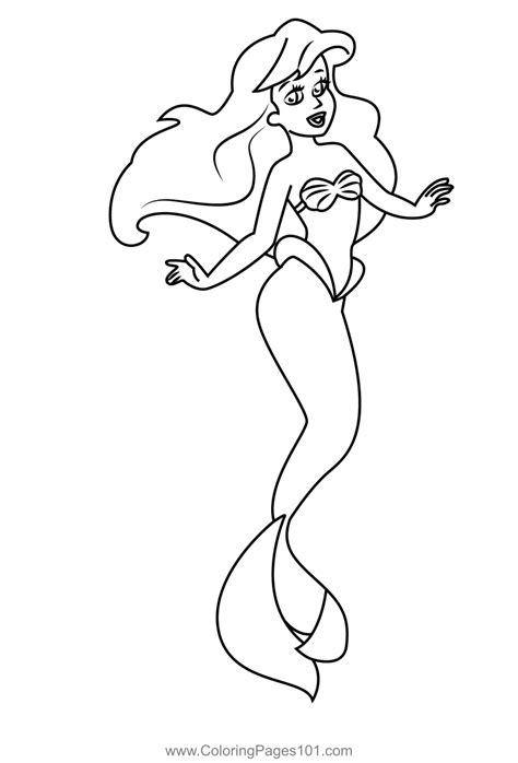 ariel  mermaid coloring page  kids    mermaid