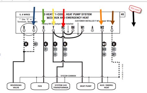 goodman heat pump thermostat wiring diagram  honeywell   wire