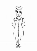 Nurse Professions Clipart Colouring Library Coloringhome sketch template