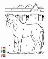 Nummer Numbers Boerderij Kleurplaat Kleurplaten Farben Zahl Coloriage Horses Bauernhof Malen Ikut Nombor Mewarna Magique Malvorlage Stable Nummern Afbeeldingsresultaat Nummers sketch template