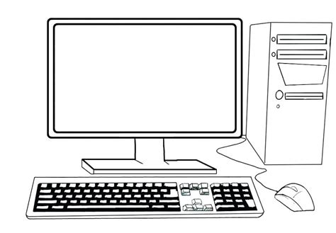 computer coloring pages  coloring pages  kids school computer