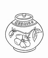 Coloring Jar Cookie Pages Flower Jars Canopic Draw Template sketch template