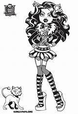 Coloriage Clawdeen Colorare Wolf Kolorowanki Cleo Nile Colorier Tegninger Papa sketch template