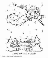 Coloring Christmas Pages Bible Joy Religious Kids Clip Children Sheets Popular Drawing Honkingdonkey sketch template
