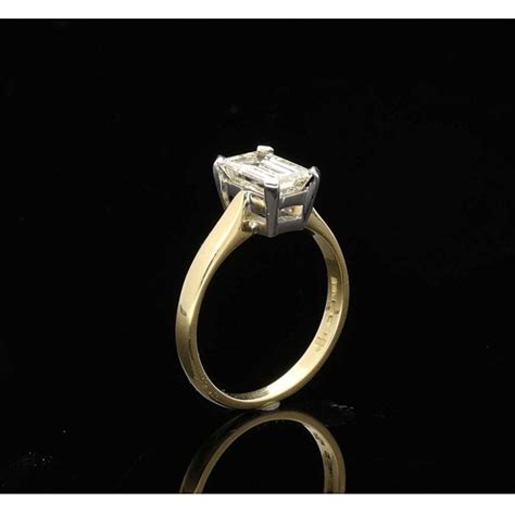 Second Hand Emerald Cut Diamond Engagement Ring 152ct Miltons Diamonds