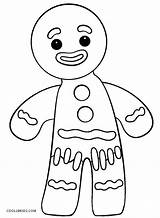 Gingerbread Coloring Man Pages Shrek Printable Kids sketch template