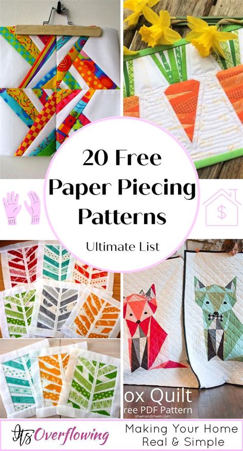 paper piecing patterns  beginners