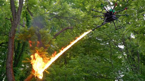 flamethrower drone attachment   perfect  wasp nest removals