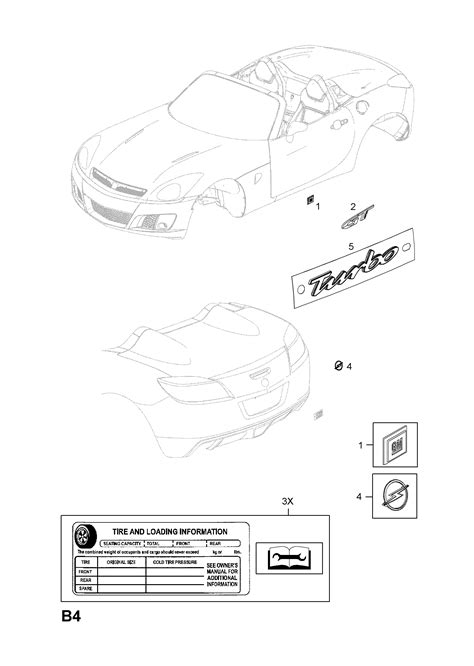 opel opel gt front door nameplate and decal opel epc online